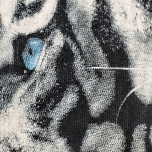 Vintage The-Mountain White Tigers Shirt Large 22x27 Faded Grayish Blue Y2K - Picture 4 of 15